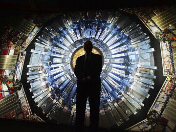 Peter Higgs en el Museo de Ciencias de Londres