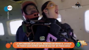 El descacharrante vídeo de Lola Lolita tirándose en paracaídas: "Soy un plátano"