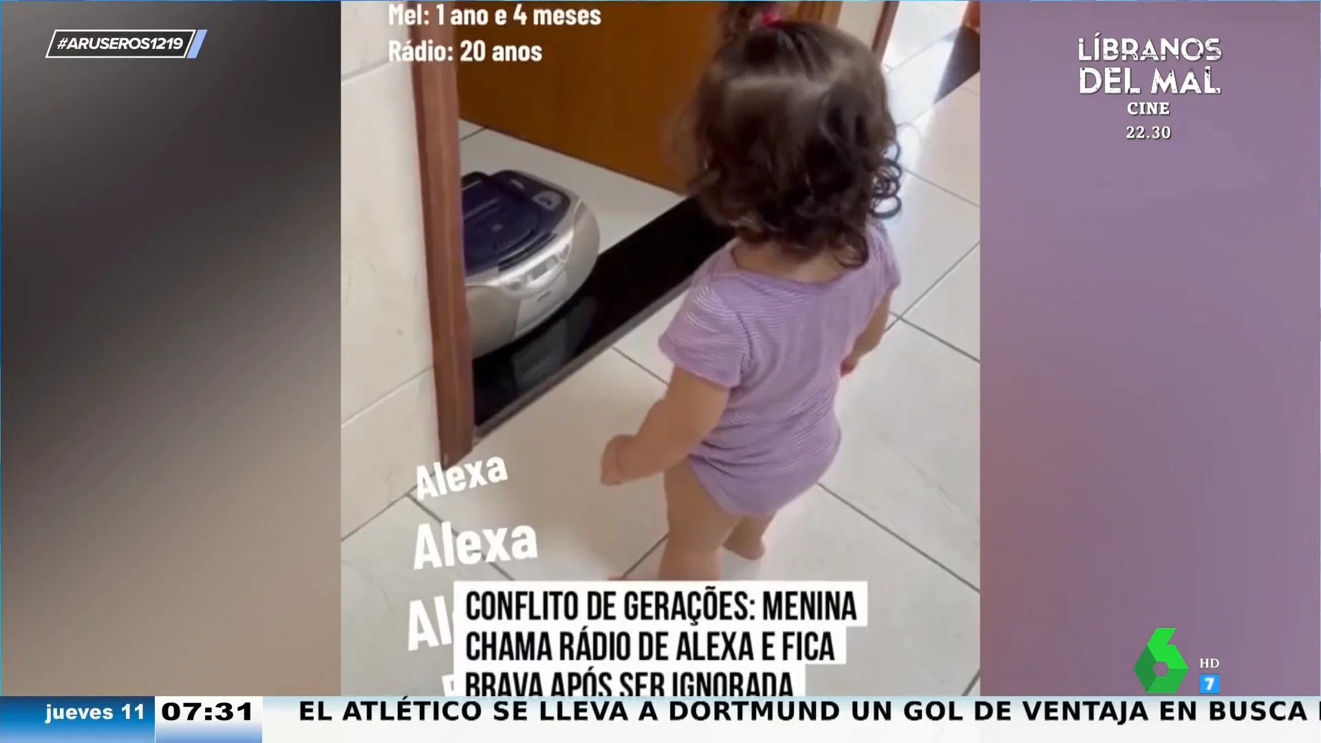 Niña confunde radio con alexa