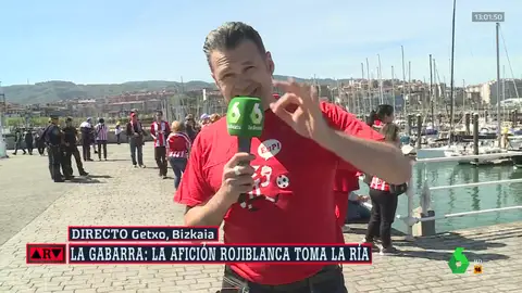 La euforia de Iñaki López con la Gabarra donde va a celebrarse el triunfo del Athletic de Bilbao: "Amancio Ortega no tiene una embarcación así"
