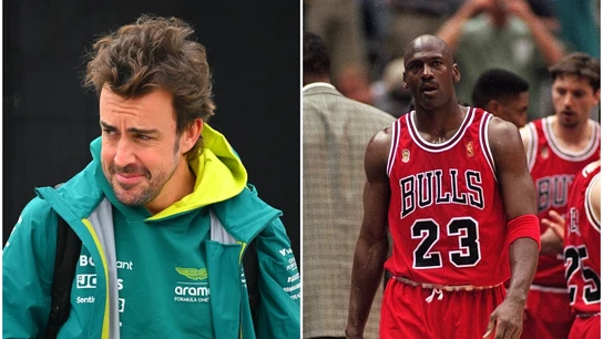 Fernando Alonso y Michael Jordan Fernando Alonso y Michael Jordan
