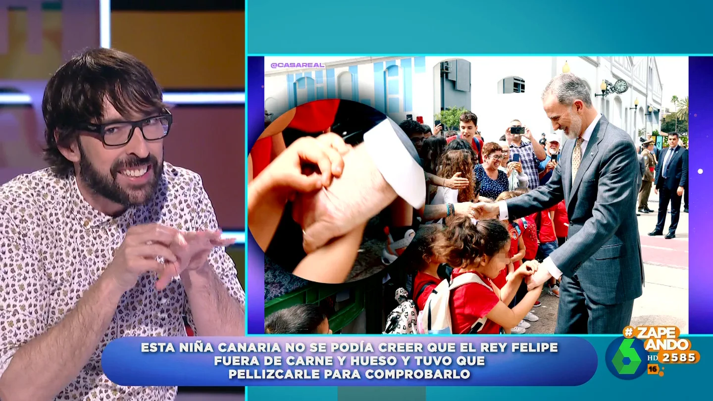 Quique Peinado reacciona a la niña que pellizca al rey Felipe VI Quique Peinado reacciona a la niña que pellizca al rey Felipe VI