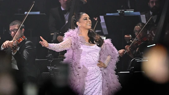 Isabel Pantoja sobre el escenario durante su concierto de su gira 50 aniversario en el WiZink Center, a 13 de abril de 2024, en Madrid Isabel Pantoja sobre el escenario durante su concierto de su gira 50 aniversario en el WiZink Center, a 13 de abril de 2024, en Madrid