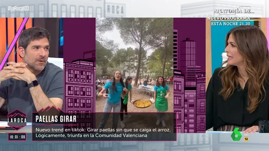 LA ROCA_Nacho García a Nuria Roca al ver el reto 'paellas girar': "Así nos sentimos los no valencianos cuando os vemos tirar petardos" LA ROCA_Nacho García a Nuria Roca al ver el reto 'paellas girar': "Así nos sentimos los no valencianos cuando os vemos tirar petardos"