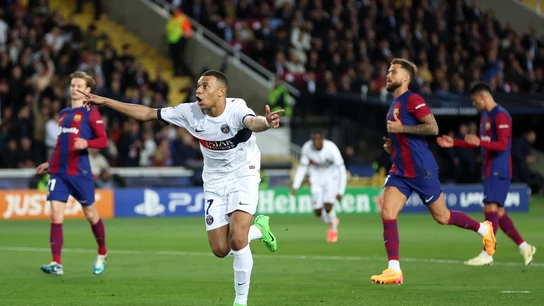 Kylian Mbappé celebra un gol ante el Barça Kylian Mbappé celebra un gol ante el Barça