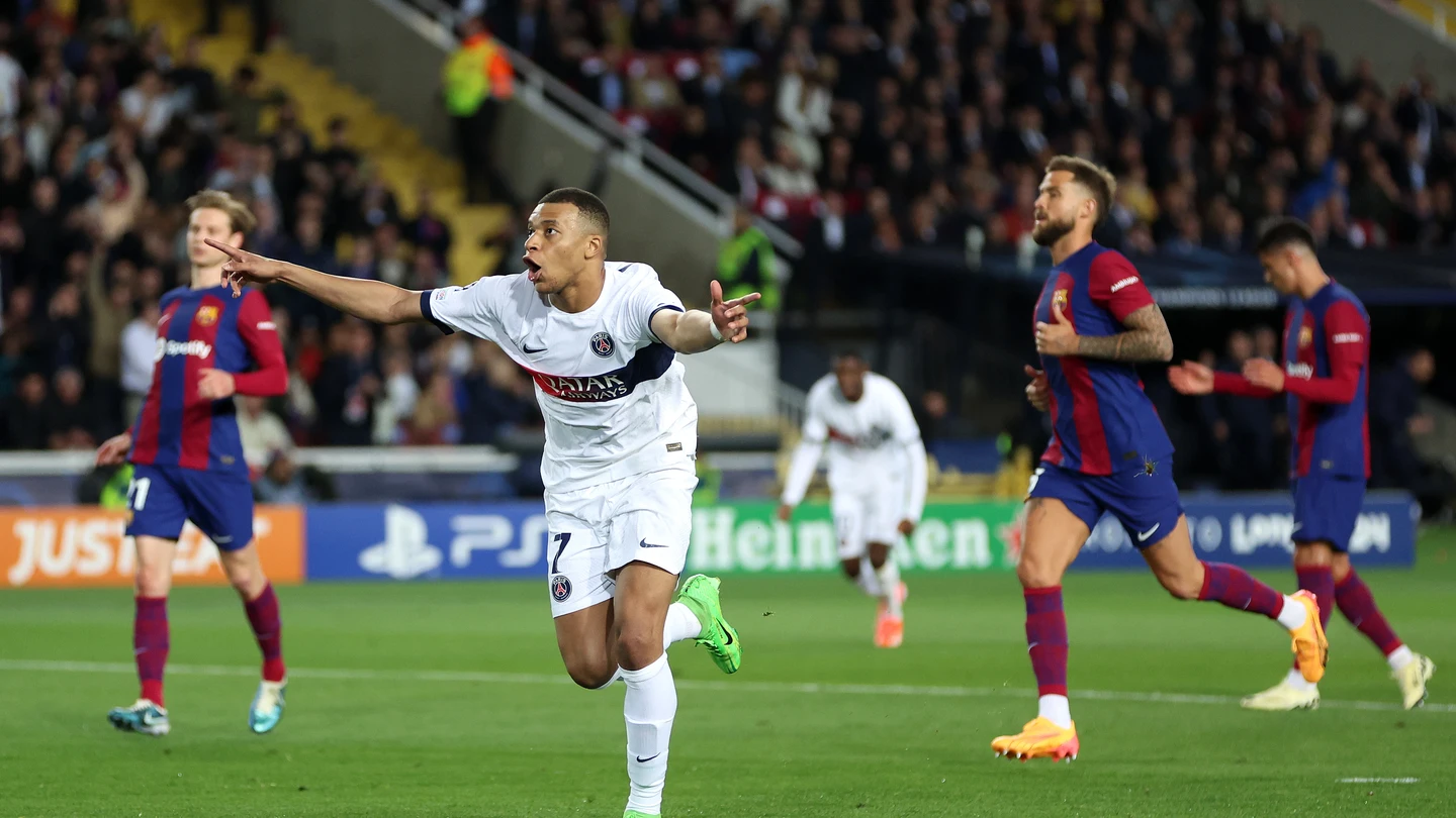 Kylian Mbappé celebra un gol ante el Barça Kylian Mbappé celebra un gol ante el Barça