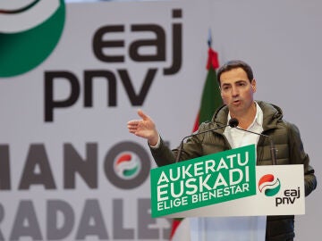 El candidato del PNV a lehendakari, Imanol Pradales