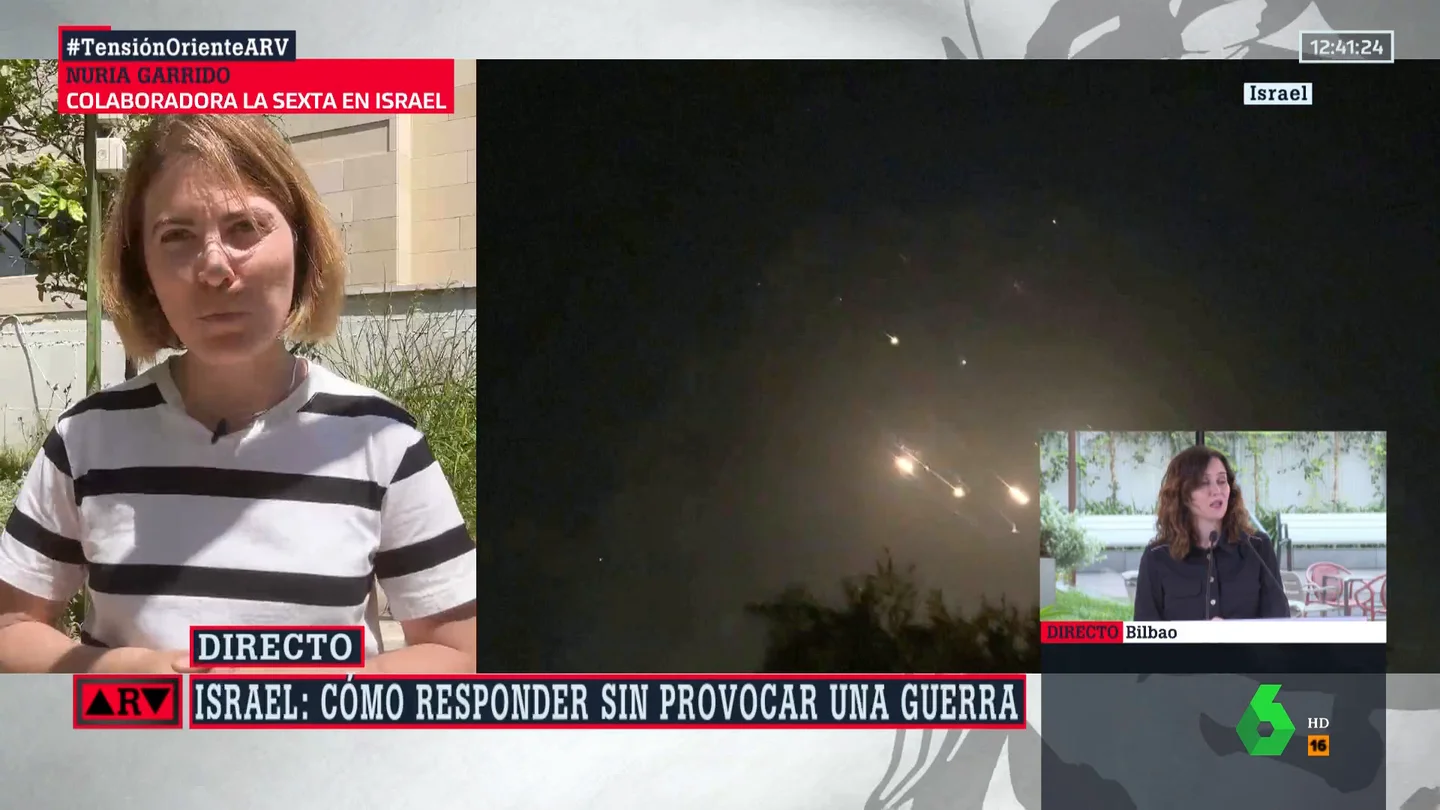 ARV- Nuria Garrido explica cuál es la situación en Israel tras el ataque de Irán: "Todo funciona con normalidad" ARV- Nuria Garrido explica cuál es la situación en Israel tras el ataque de Irán: "Todo funciona con normalidad"