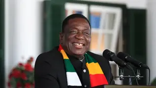 El presidente de Zimbabue, Emmerson Mnangagwa, en una imagen de archivo.