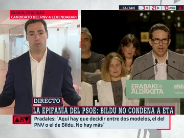 ARV- Pradales (PNV) acusa a Otxandiano (Bildu) de tener "la asignatura ética pendiente": "No reconocen a las víctimas de ETA" ARV- Pradales (PNV) acusa a Otxandiano (Bildu) de tener "la asignatura ética pendiente": "No reconocen a las víctimas de ETA"