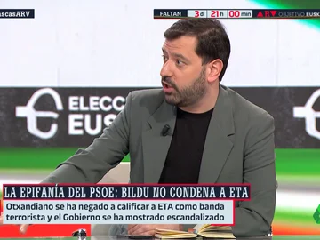 La reflexión de Valdivia sobre Bildu: "Arrasa entre los jóvenes porque habla de los temas que interesan, pero deberían condenar a ETA" La reflexión de Valdivia sobre Bildu: "Arrasa entre los jóvenes porque habla de los temas que interesan, pero deberían condenar a ETA"