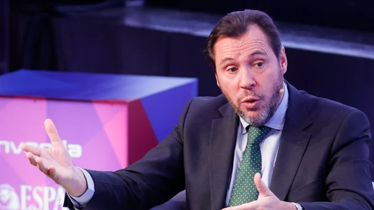 El ministro de Transportes, Óscar Puente, interviene este miércoles en la tercera jornada del foro Wake Up Spain! que organiza El Español. El ministro de Transportes, Óscar Puente, interviene este miércoles en la tercera jornada del foro Wake Up Spain! que organiza El Español.