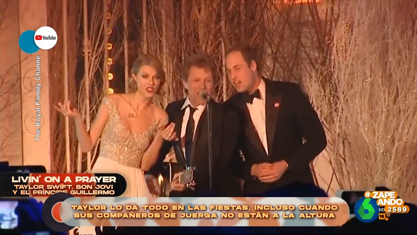 El momentazo que protagonizó Taylor Swift con Jon Bon Jovi y el príncipe Guillermo a ritmo de Livin' on a Prayer El momentazo que protagonizó Taylor Swift con Jon Bon Jovi y el príncipe Guillermo a ritmo de Livin' on a Prayer