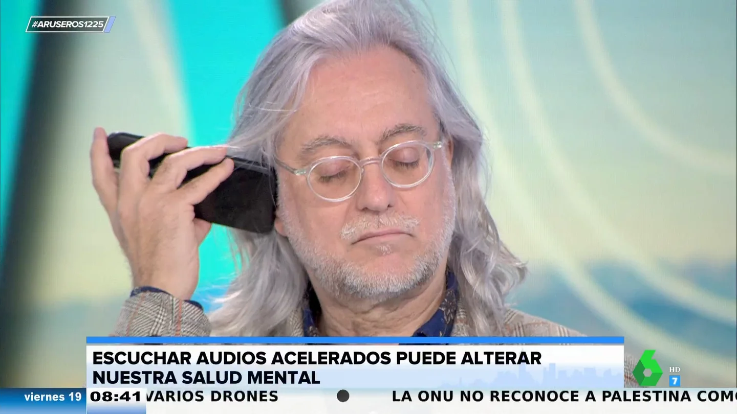 "Ya lo decía Cantero: cuanto más acelero...": Alfonso Arús, al saber que escuchar audios acelerados puede alterar la salud mental "Ya lo decía Cantero: cuanto más acelero...": Alfonso Arús, al saber que escuchar audios acelerados puede alterar la salud mental