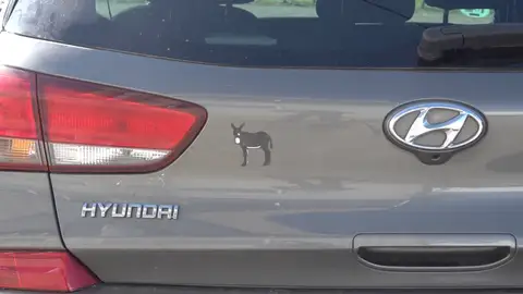 Pegatina del burro catalán Pegatina del burro catalán