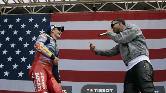 Márquez, en el podio del GP de Las Américas Márquez, en el podio del GP de Las Américas