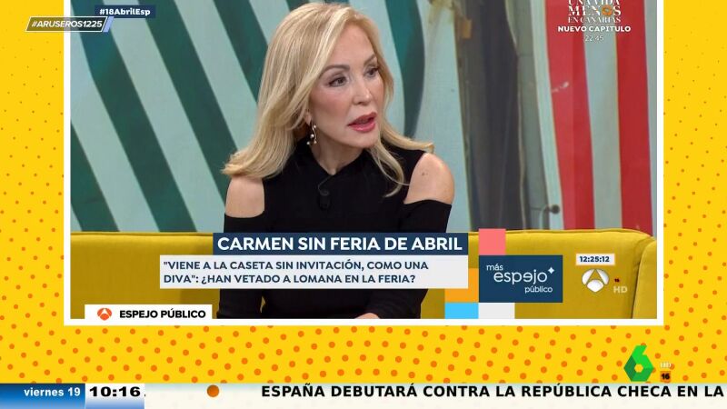 Carmen Lomana, a Gema López tras decir que la vetaron en la Feria de Abril: "A mí también me han dicho muchas cosas de ti"