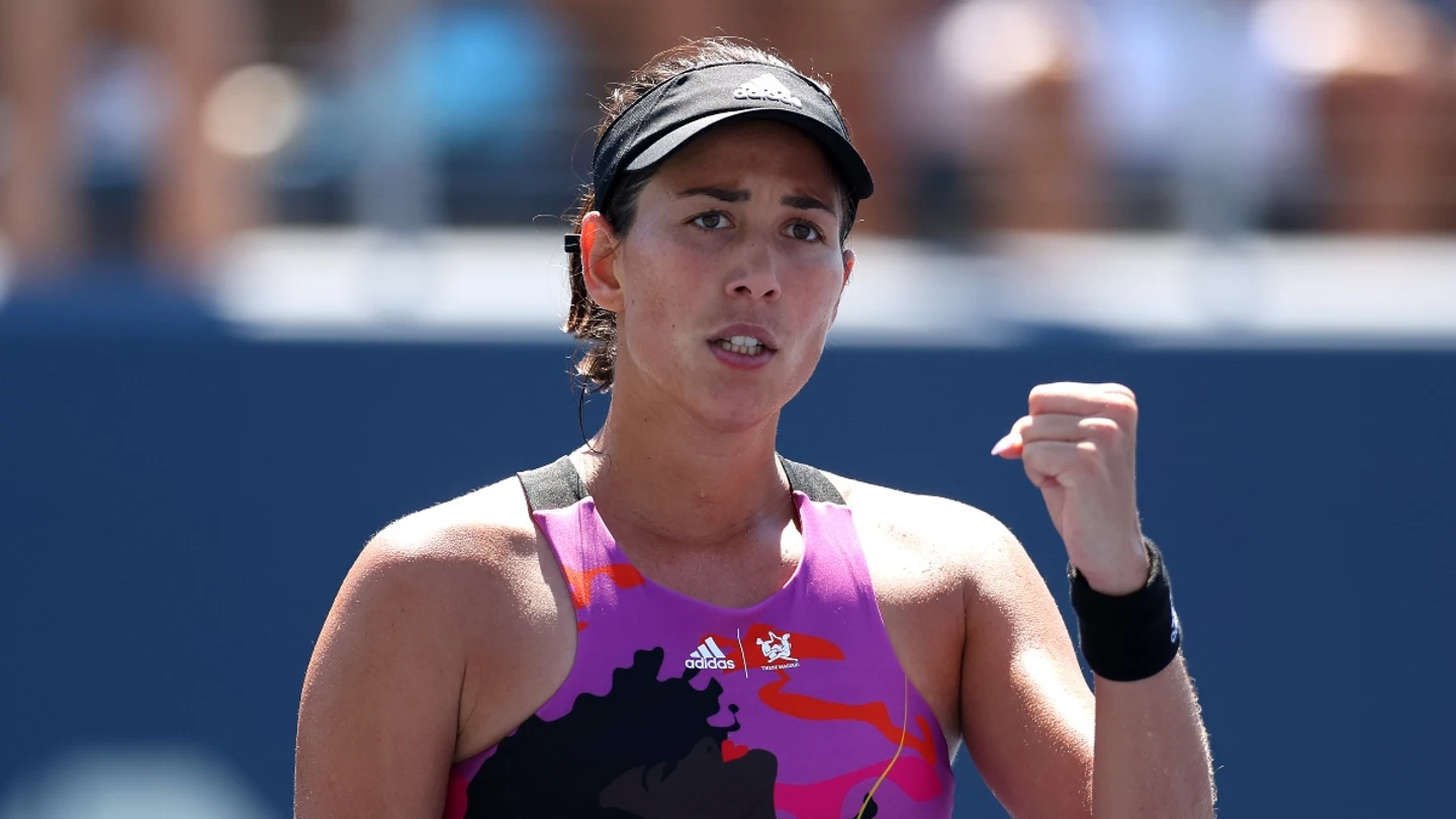 Garbiñe Muguruza, en un partido Garbiñe Muguruza, en un partido