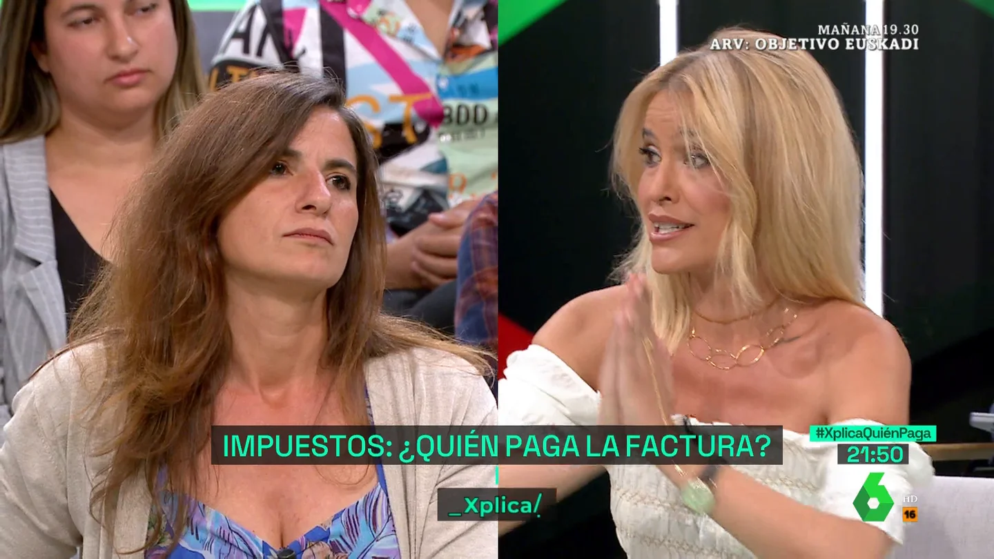 XPLICA Afra Blanco responde a un hombre que se queja por pagar el 50% de sus ingresos a Hacienda: "Este señor miente" XPLICA Afra Blanco responde a un hombre que se queja por pagar el 50% de sus ingresos a Hacienda: "Este señor miente"