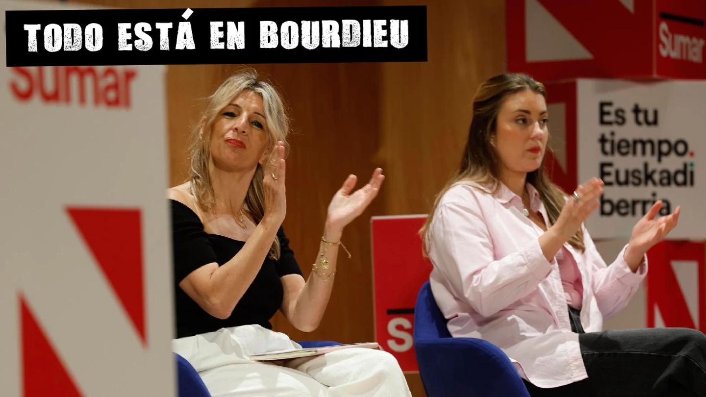 La líder de Sumar, Yolanda Díaz, y la candidata a lehendakari, Alba García, en un mitin el pasado 13 de abril La líder de Sumar, Yolanda Díaz, y la candidata a lehendakari, Alba García, en un mitin el pasado 13 de abril