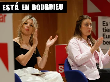 La líder de Sumar, Yolanda Díaz, y la candidata a lehendakari, Alba García, en un mitin el pasado 13 de abril La líder de Sumar, Yolanda Díaz, y la candidata a lehendakari, Alba García, en un mitin el pasado 13 de abril