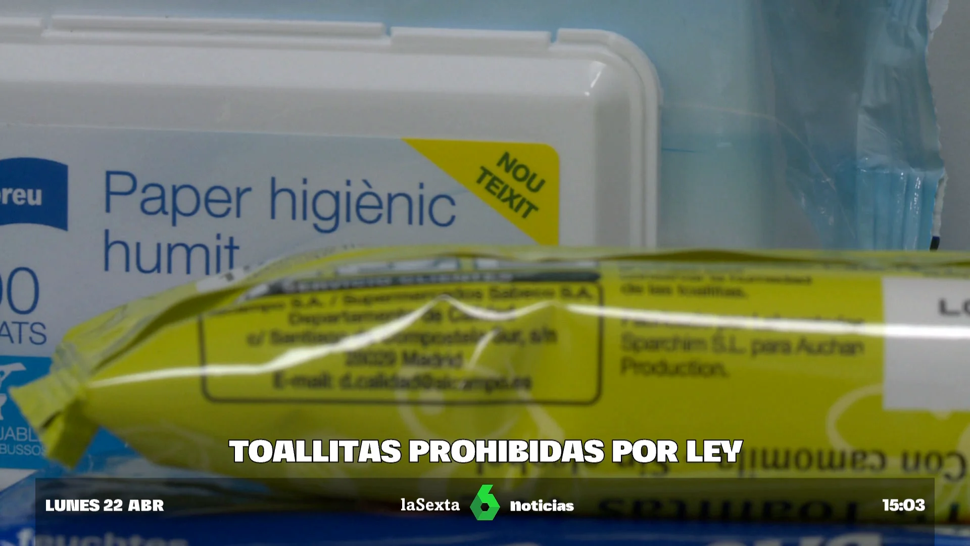 Reino Unido prohíbe las toallitas húmedas que contengan plásticos