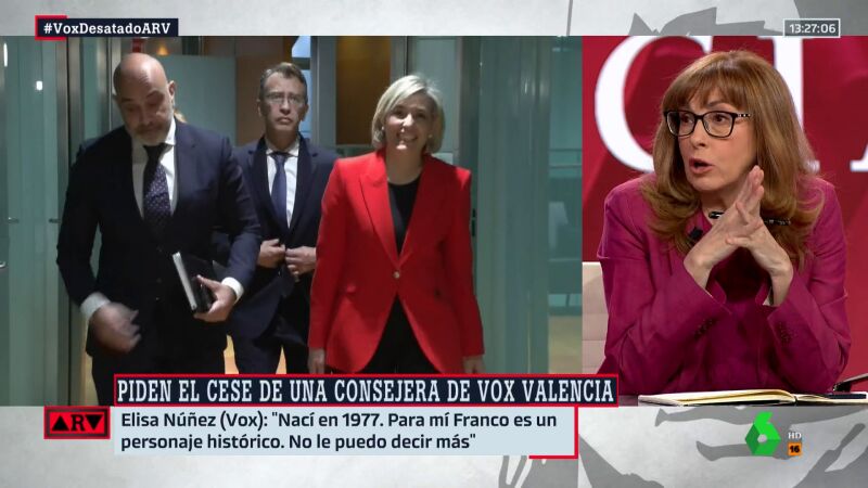 ) Angélica Rubio, tras las palabras de la consejera de Valencia sobre Franco: "El problema no es Vox es el PP que ha consentido que se aprueben leyes infames"