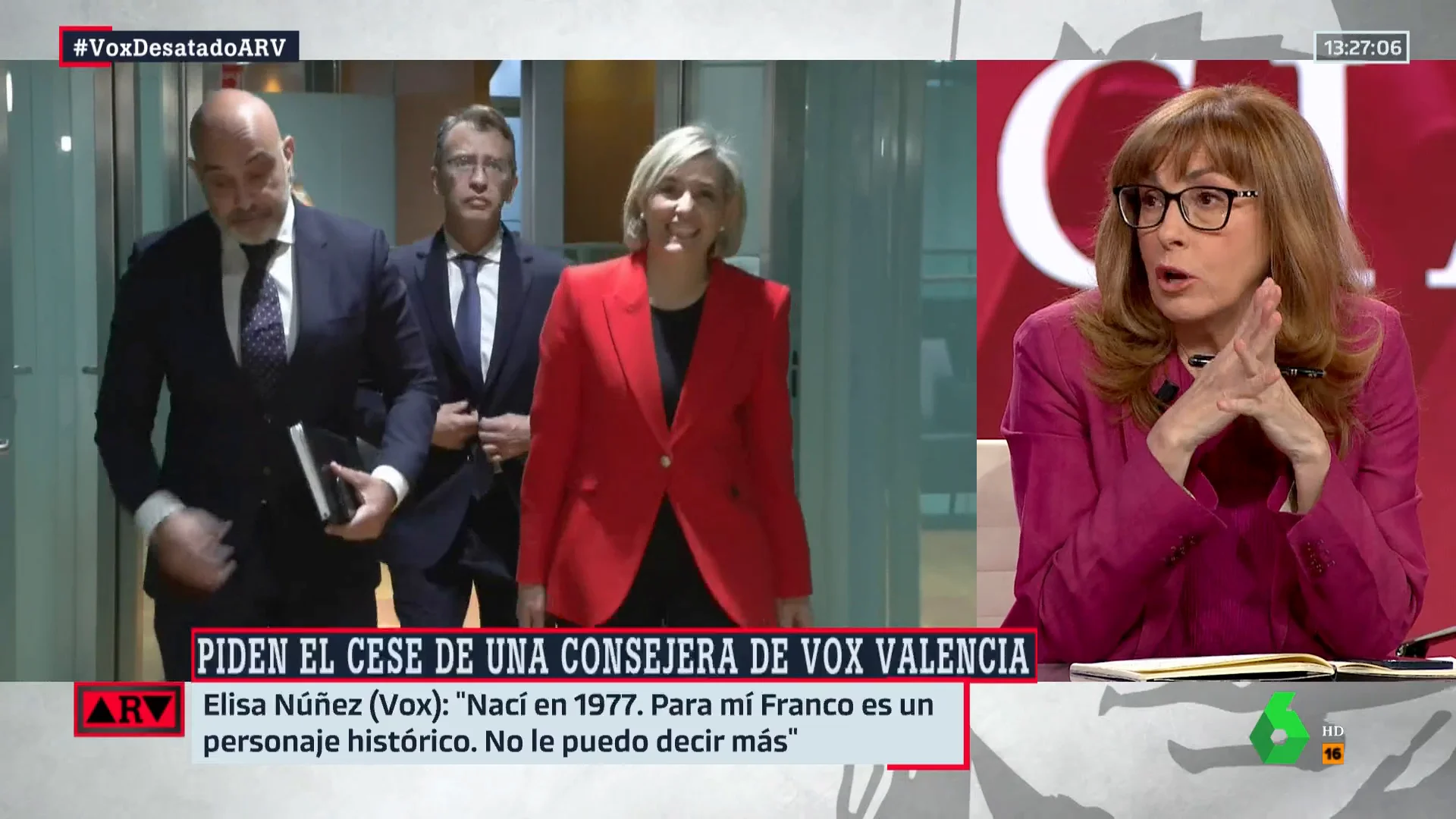 ) Angélica Rubio, tras las palabras de la consejera de Valencia sobre Franco: "El problema no es Vox es el PP que ha consentido que se aprueben leyes infames"