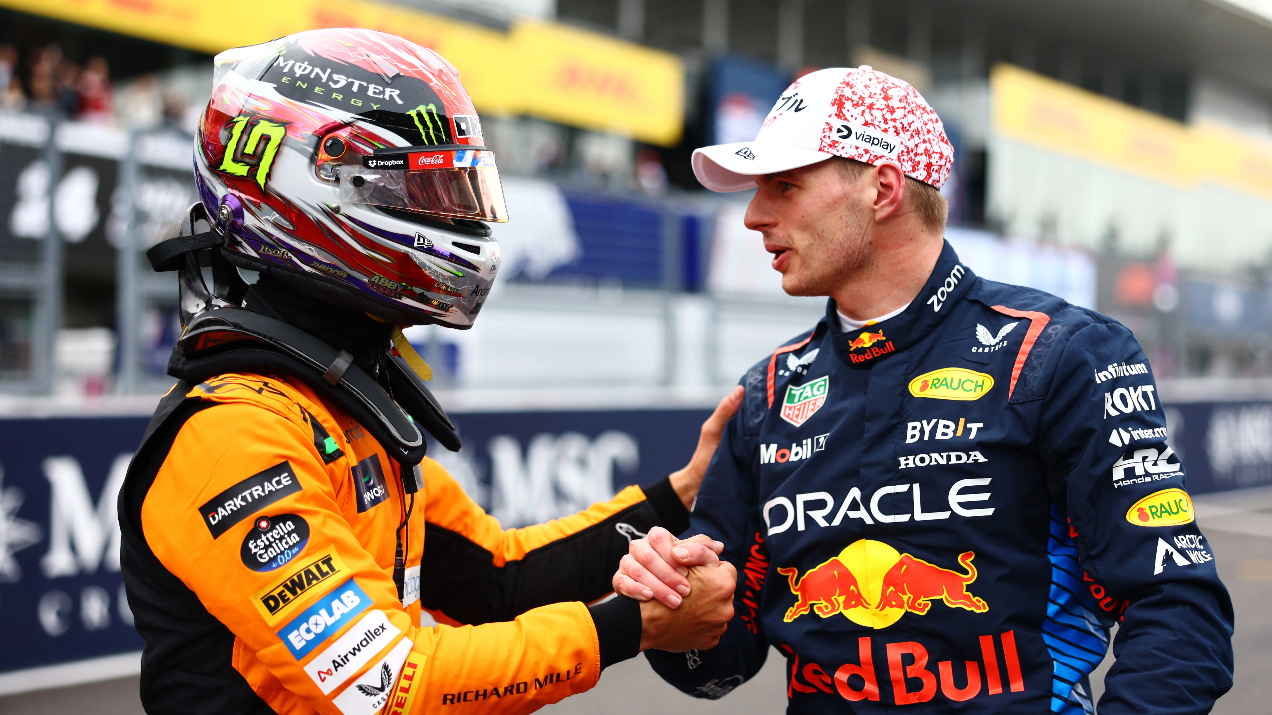 Lando Norris y Max Verstappen