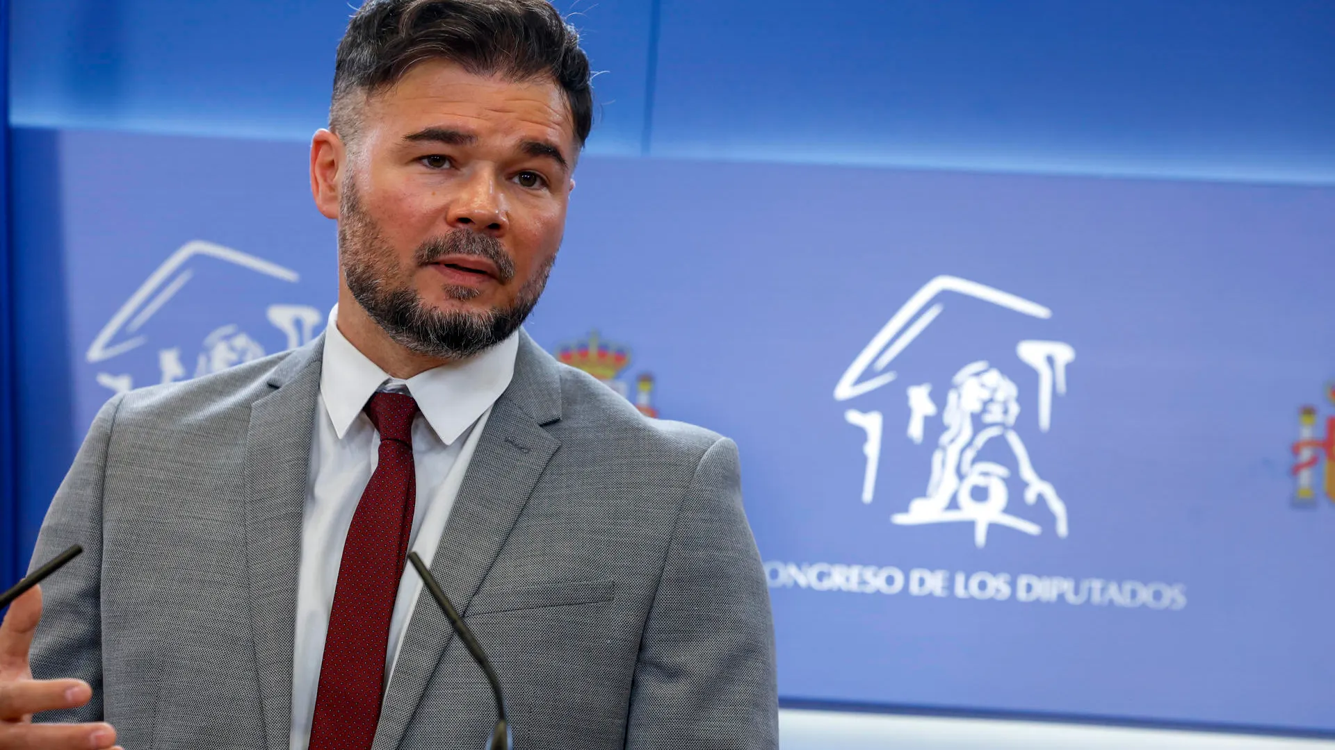 El portavoz de ERC en el Congreso, Gabriel Rufián. 