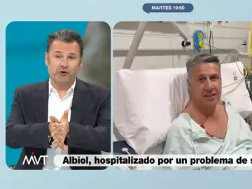 Iñaki López, al ver a García Albiol en una entrevista con la bata del hospital