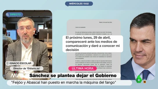Más Vale Tarde (24-04-24) Ignacio Escolar, tras la carta de Pedro Sánchez Más Vale Tarde (24-04-24) Ignacio Escolar, tras la carta de Pedro Sánchez