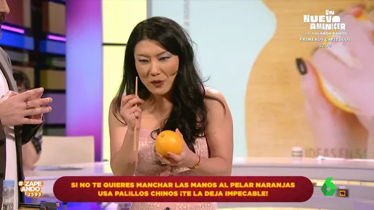 ¿Se puede pelar una naranja con palillos chinos? Jiaping explica cómo hacerlo ¿Se puede pelar una naranja con palillos chinos? Jiaping explica cómo hacerlo