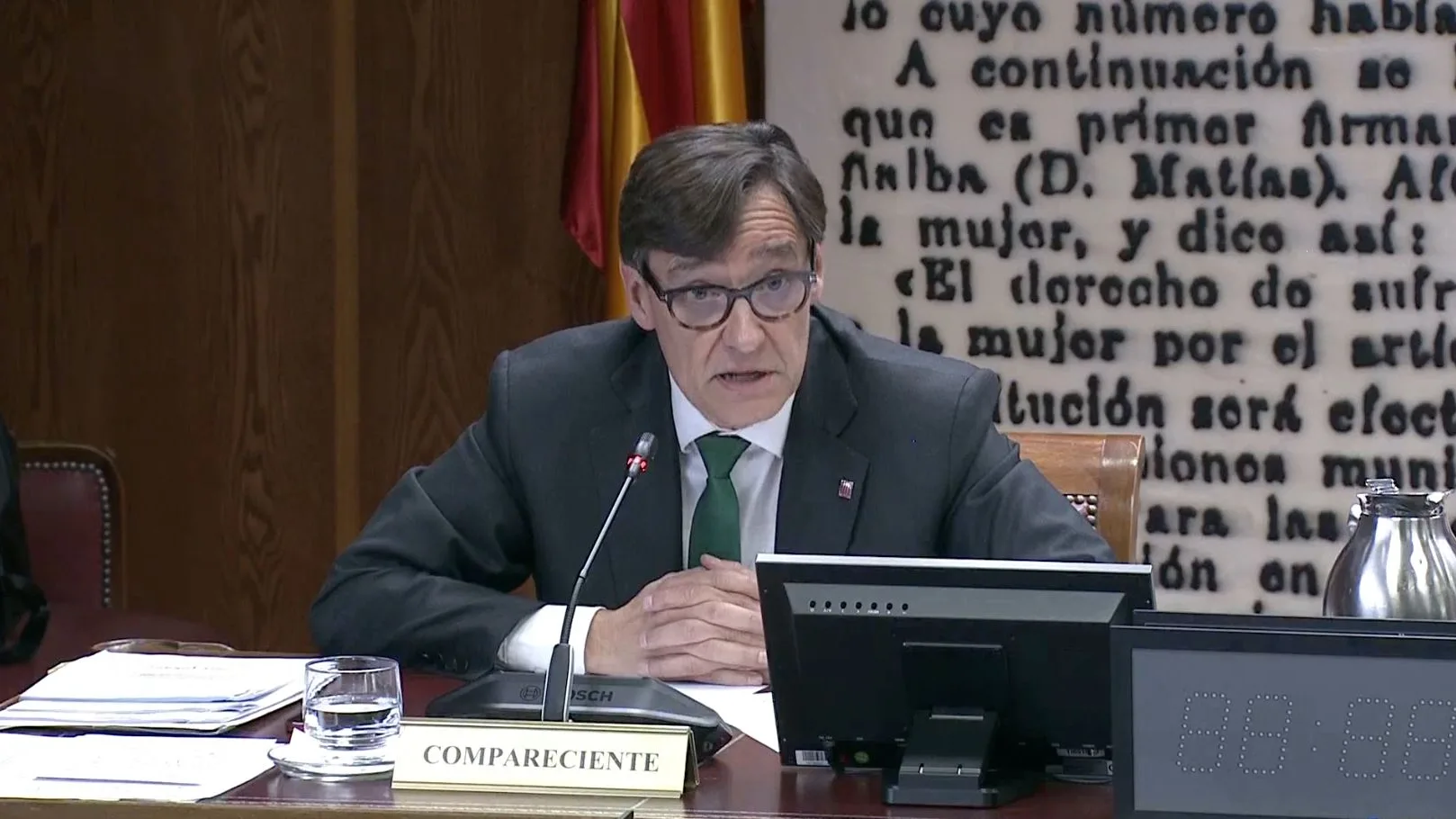 El exministro de Sanidad Salvador Illa, en la comisión de investigación del Senado El exministro de Sanidad Salvador Illa, en la comisión de investigación del Senado