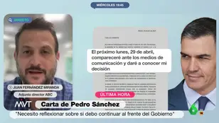 Fernández Miranda, sobre la carta de Sánchez: &quot;Es una estrategia, quiere llevarse a la ciudadanía&quot;