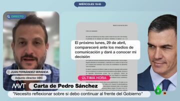 Fernández Miranda, sobre la carta de Sánchez: "Es una estrategia, quiere llevarse a la ciudadanía"