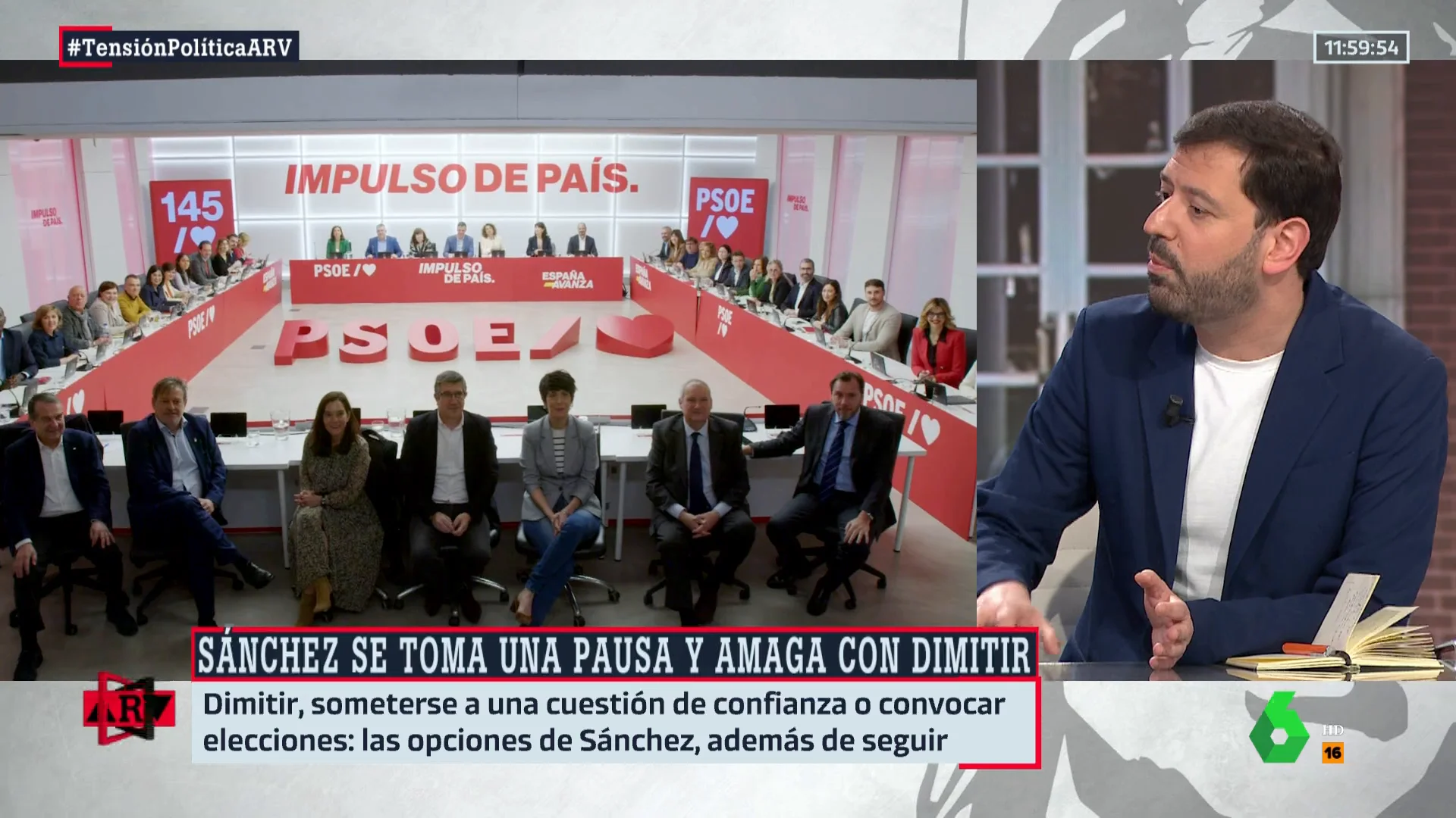  Valdivia desvela lo que piensan en el PSOE si Sánchez dimite: "Sería el momento de que una mujer cogiera el partido"