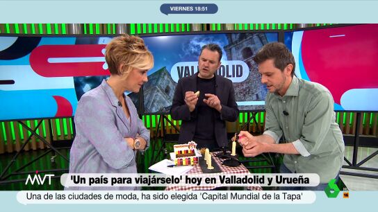 la reacci&oacute;n de I&ntilde;aki L&oacute;pez al probar las tapas trampantojo de Valladolid