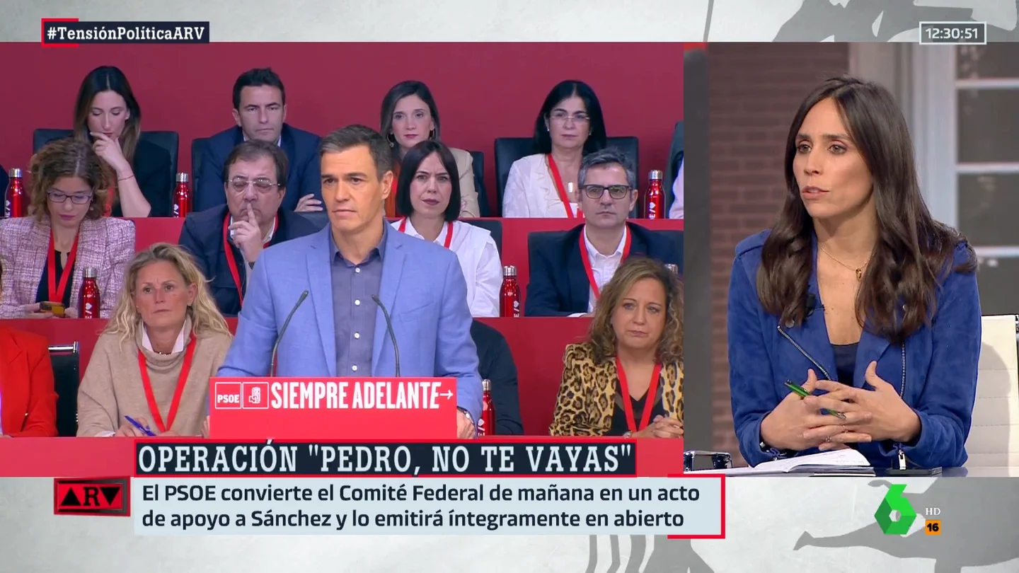 Pilar Velasco asegura que el entorno de Pedro Sánchez empieza a percibir que puede irse Pilar Velasco asegura que el entorno de Pedro Sánchez empieza a percibir que puede irse