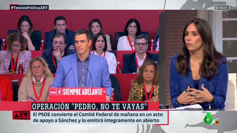 Pilar Velasco asegura que el entorno de Pedro Sánchez empieza a percibir que puede irse