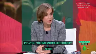 XPLICA Tania Sánchez: &quot;Hay una obsesión de Vox en reescribir la historia&quot;