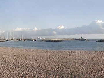 Imagen panorámica del puerto de Ostia. Italia