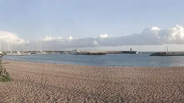 Imagen panorámica del puerto de Ostia. Italia