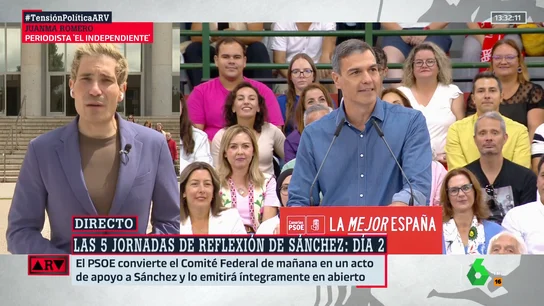 Juanma Romero en una conexión con Al Rojo Vivo Juanma Romero en una conexión con Al Rojo Vivo