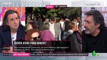 LA ROCA_Juan del Val analiza la imagen de los dirigentes socialista en la concentración en Ferraz: "Es ir al teatro"