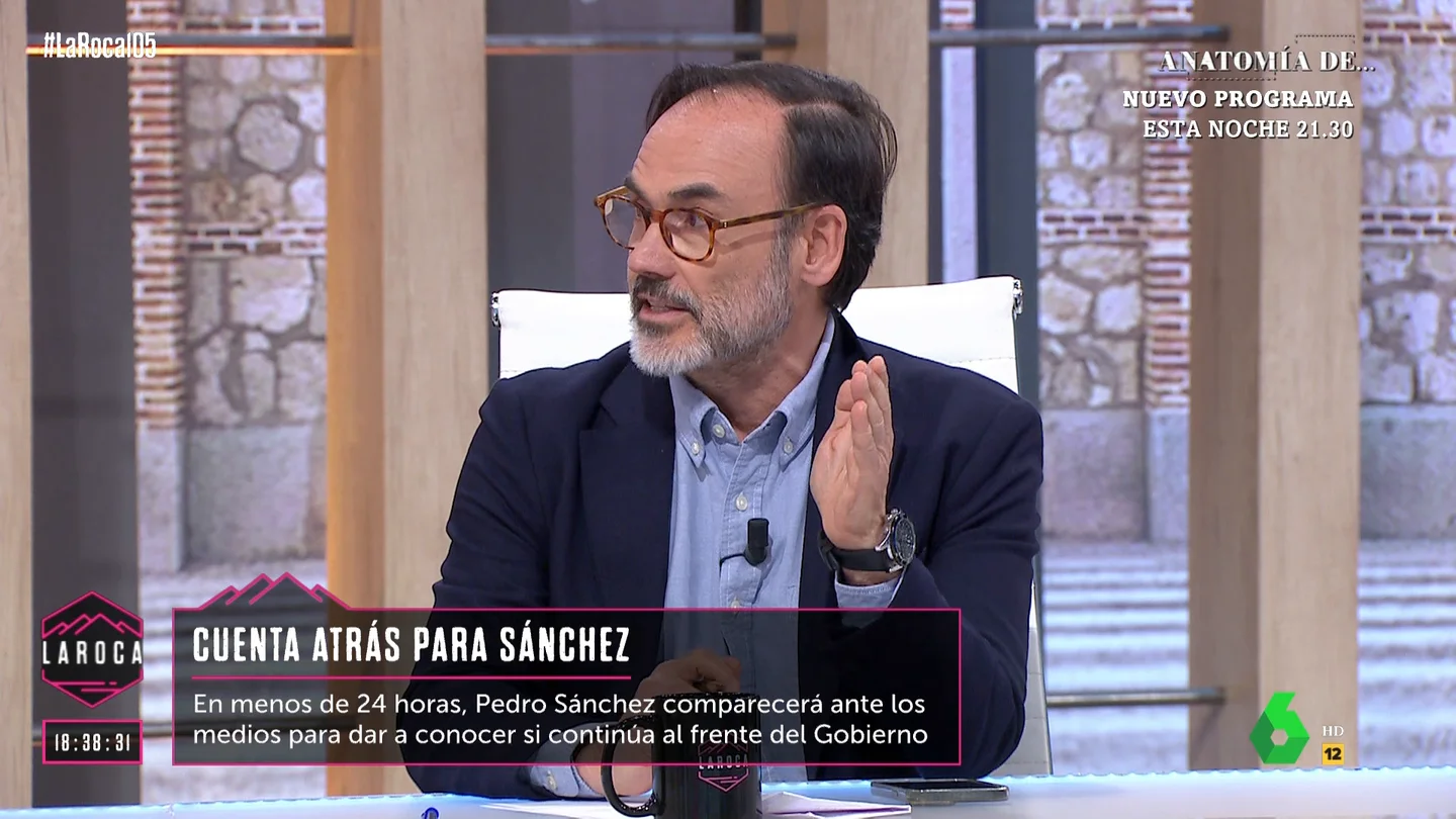 La Roca Fernando Garea, sobre la concentración en Ferraz en apoyo a Sánchez: "No me parece que sea un gran explosión de apoyo" La Roca Fernando Garea, sobre la concentración en Ferraz en apoyo a Sánchez: "No me parece que sea un gran explosión de apoyo"