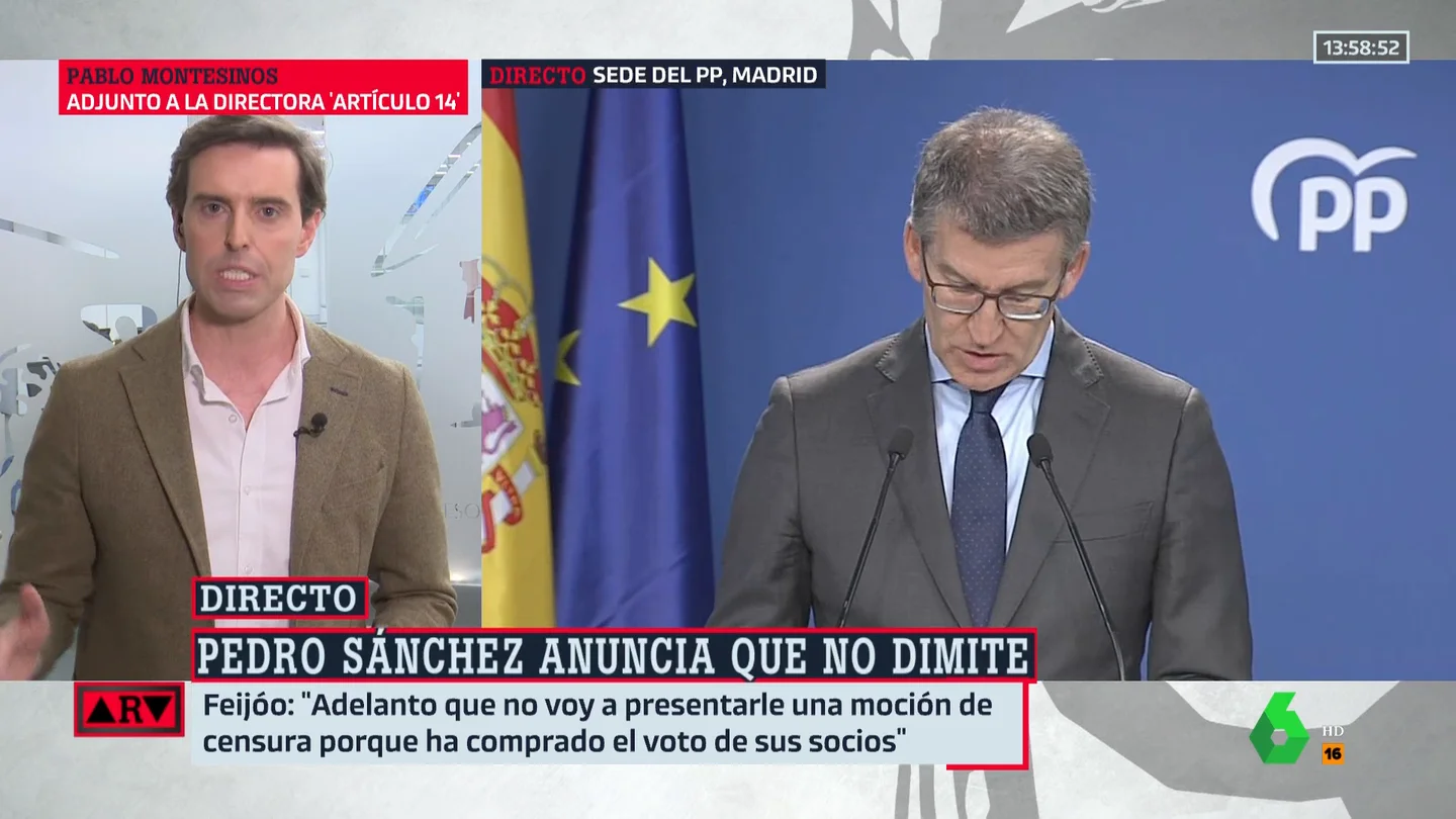 Montesinos desvela que el PP será "implacable" con Sánchez tras no dimitir y no descarta llamar a Begoña Gómez a la comisión del Senado Montesinos desvela que el PP será "implacable" con Sánchez tras no dimitir y no descarta llamar a Begoña Gómez a la comisión del Senado