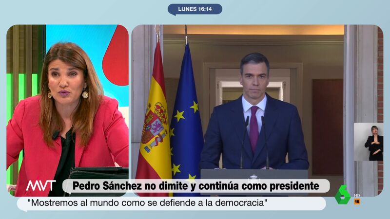 MVT María Claver cuestiona la decisión de Pedro Sánchez: "Es de perplejidad"