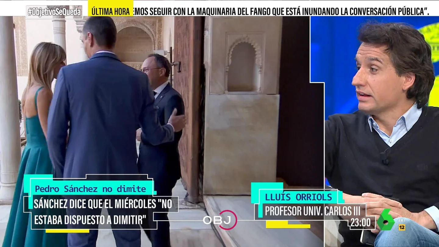 OBJETIVO - La reflexión de Lluís Orriols: "No veo un punto y aparte en Pedro Sánchez" OBJETIVO - La reflexión de Lluís Orriols: "No veo un punto y aparte en Pedro Sánchez"