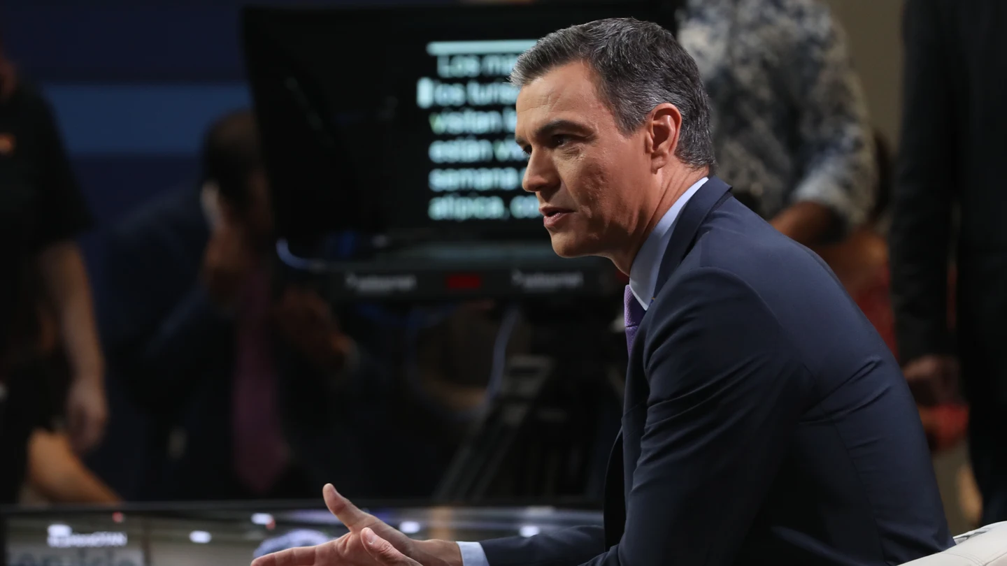 El presidente del Gobierno, Pedro Sánchez, en una imagen de archivo durante una entrevista en TVE El presidente del Gobierno, Pedro Sánchez, en una imagen de archivo durante una entrevista en TVE